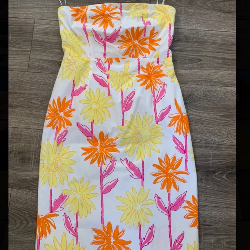Lilly Pulitzer vintage strapless cotton dress